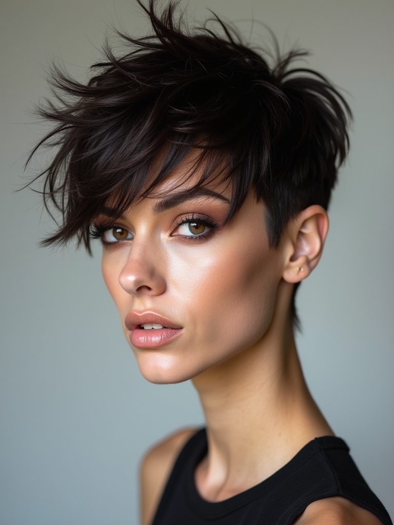edgy shaggy undercut style