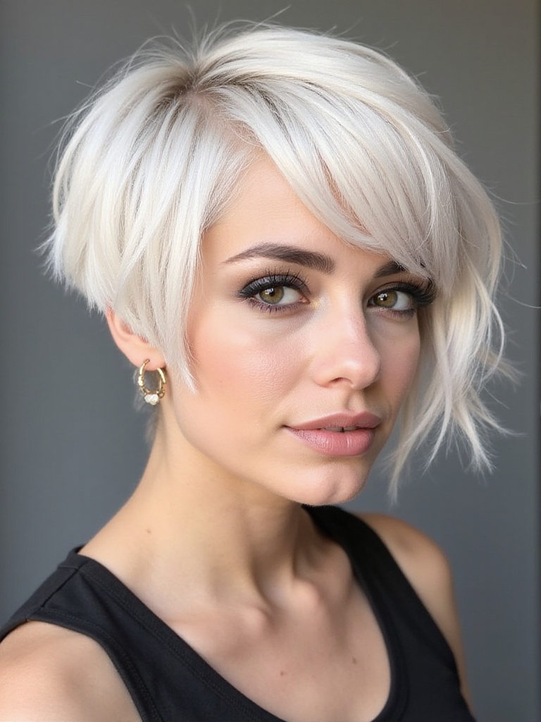 edgy tousled pixie bob