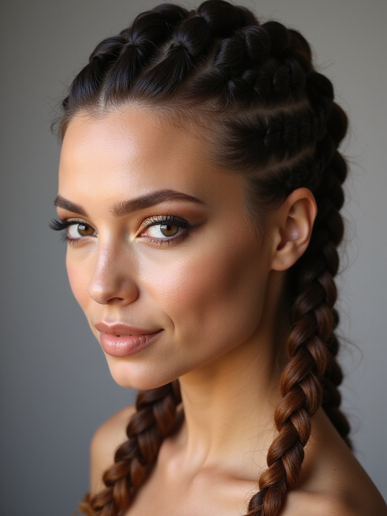 effortless braided mohawk style