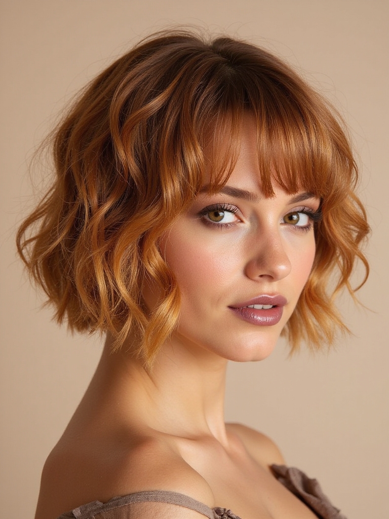 effortless elegant curtain bangs