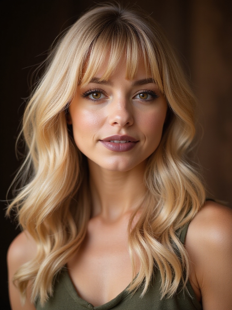 effortlessly chic long bangs