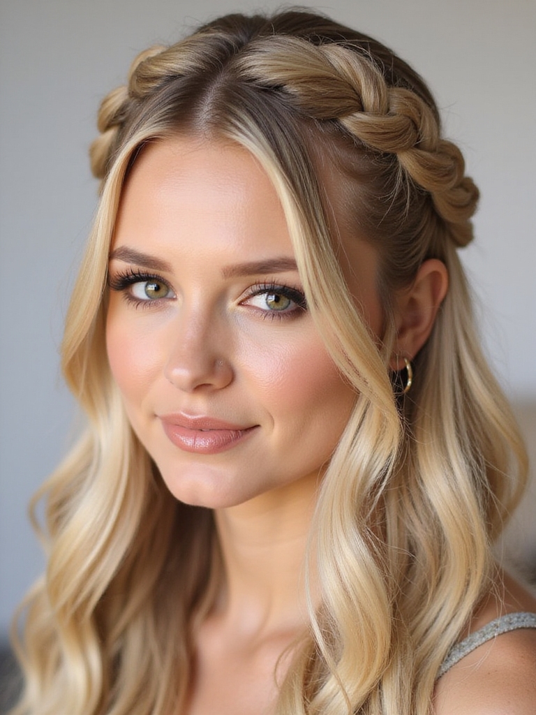 elegant cascading hair style