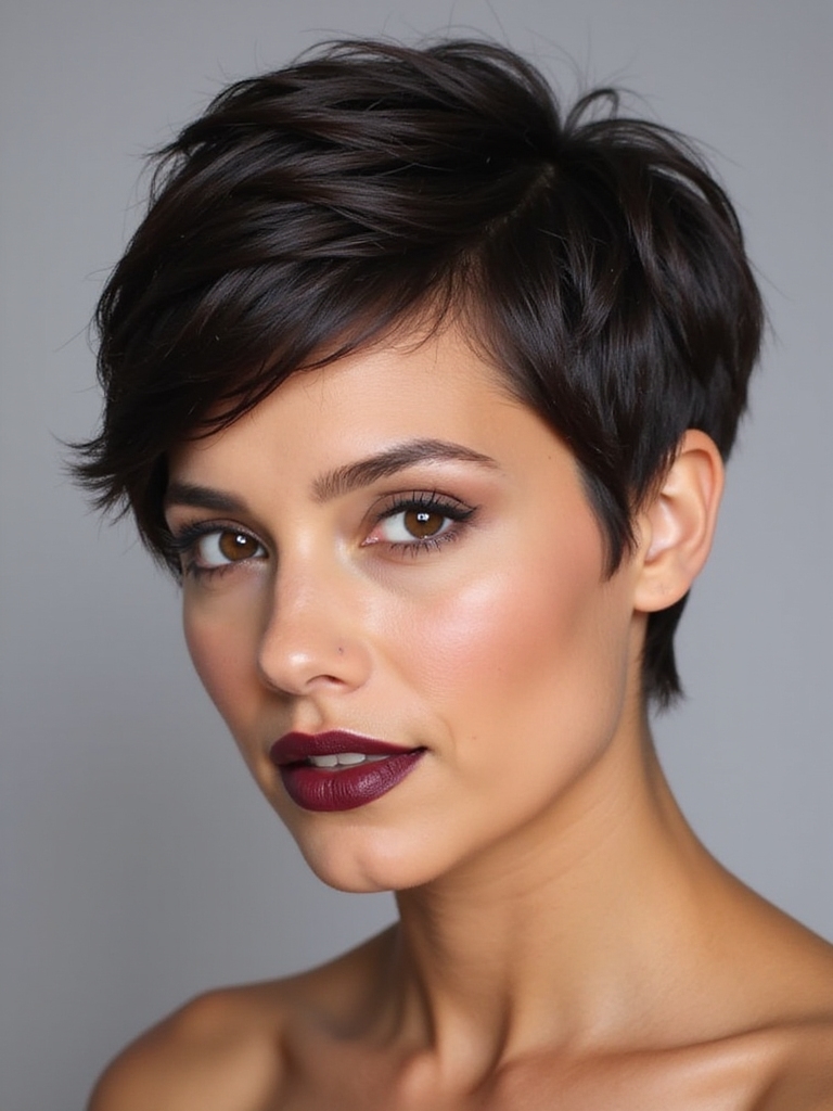 elegant edgy long pixie