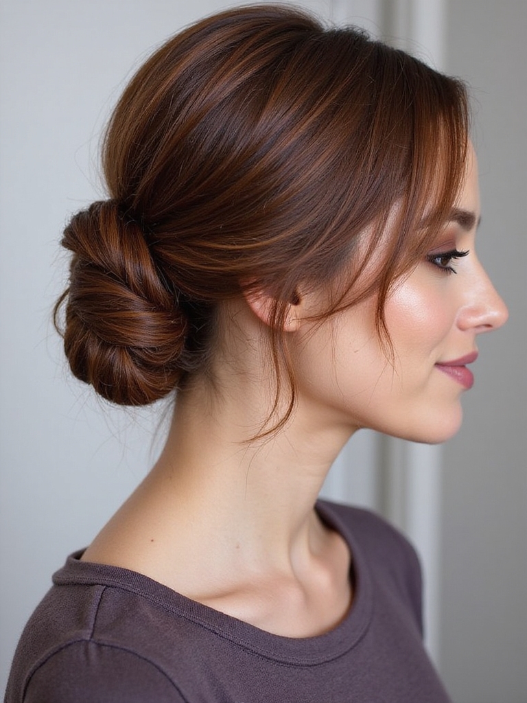 elegant modern bridal updo