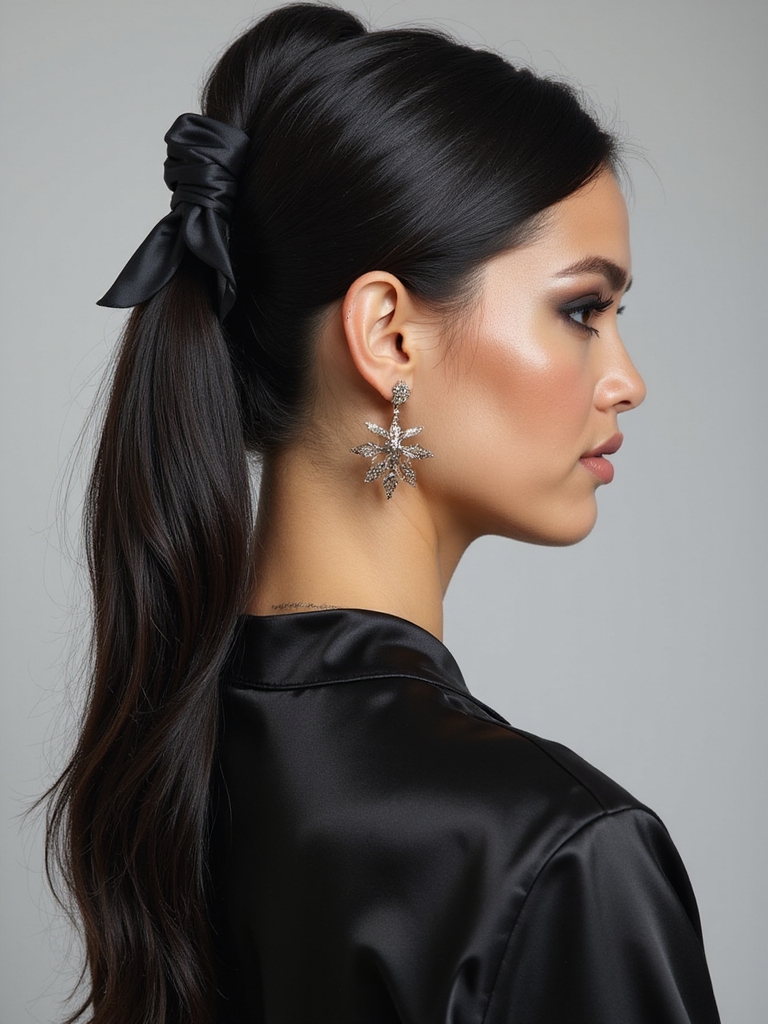elegant ponytail hair wrap