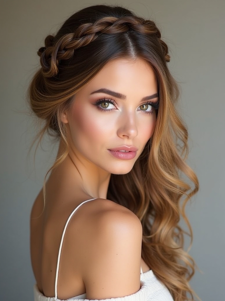 elegant romantic dance hairstyle