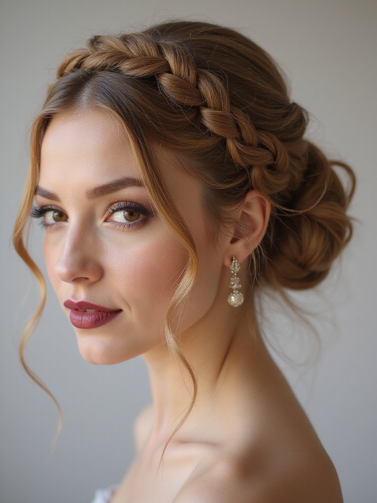 elegant rope braid updo