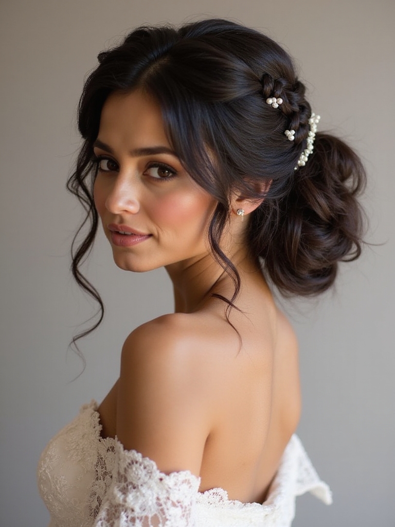 elegant soft low bun