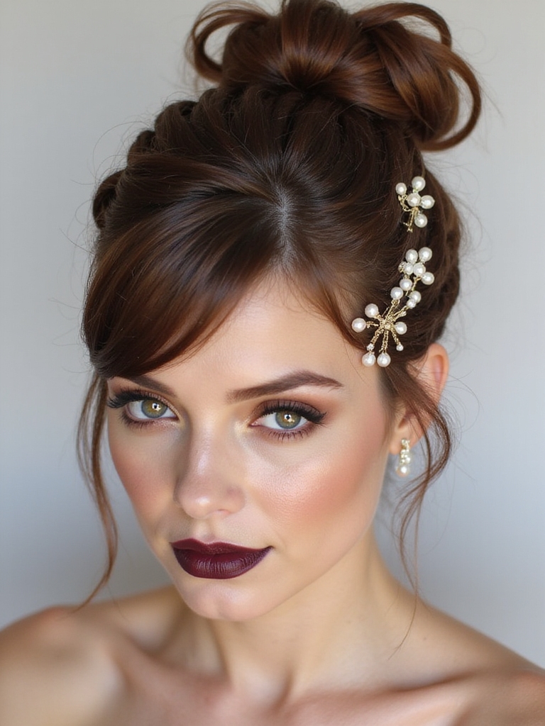 elegant top knot accessories