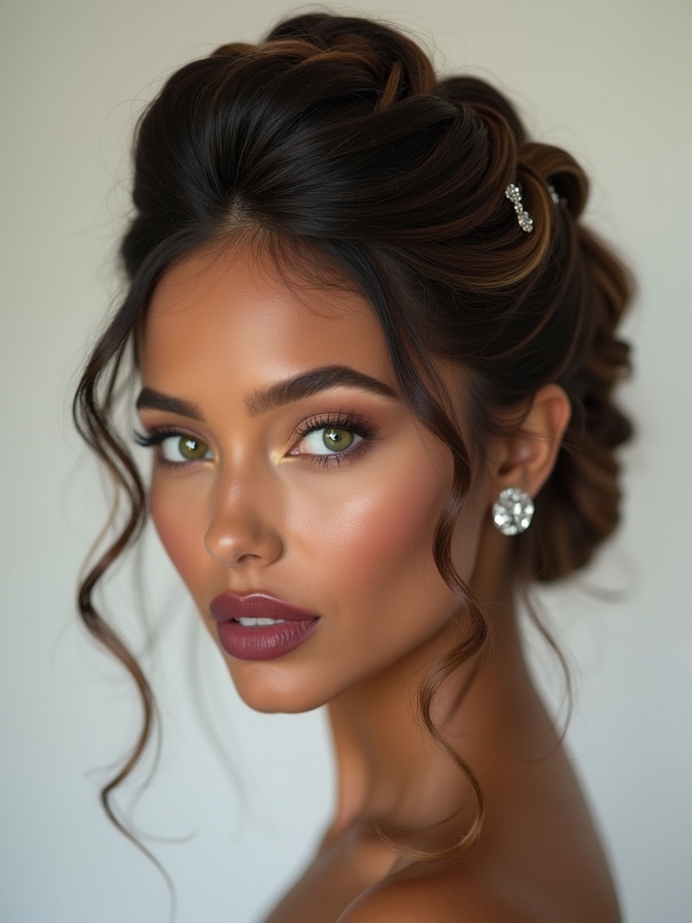 elegant twisted hair updo