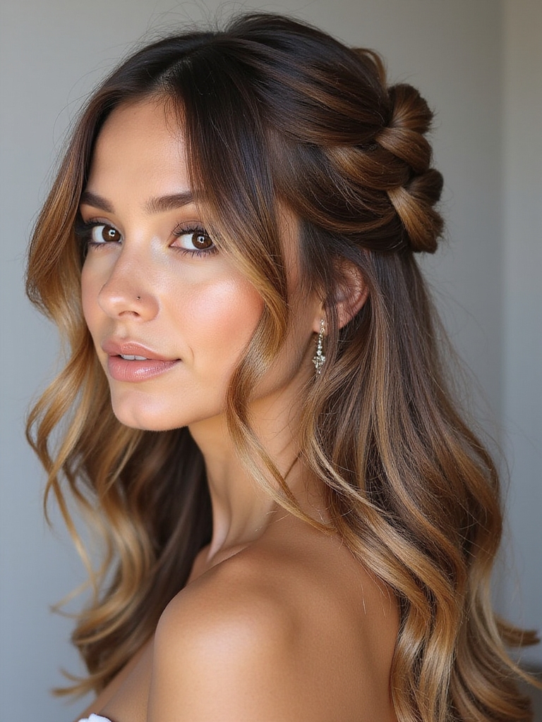 elegant twisted hairdo beauty