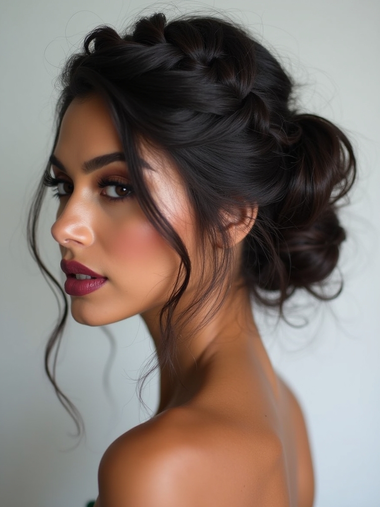 elegant twisted low bun