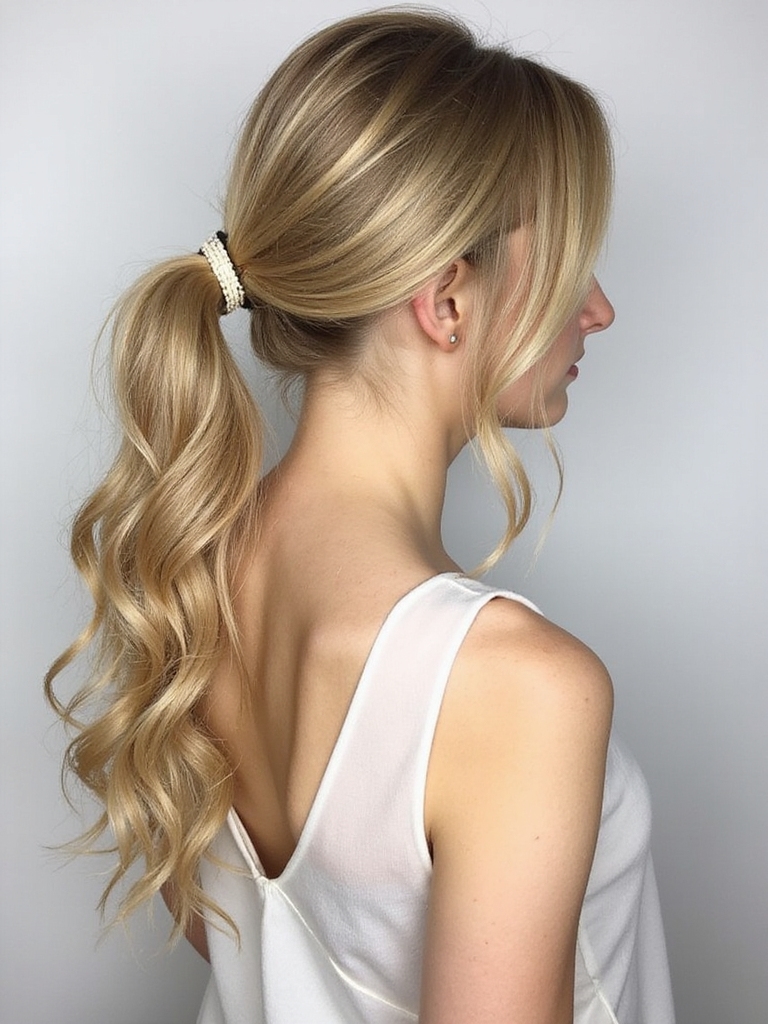 elegant twisted ponytail style