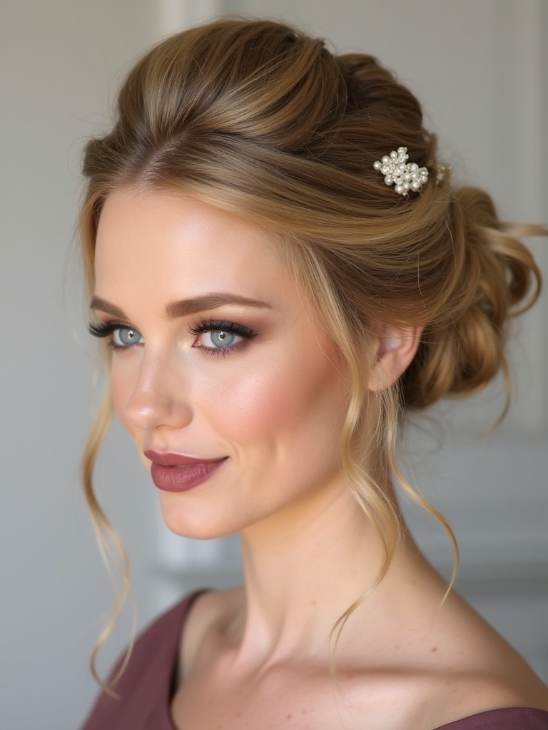 elegant updos for short hair