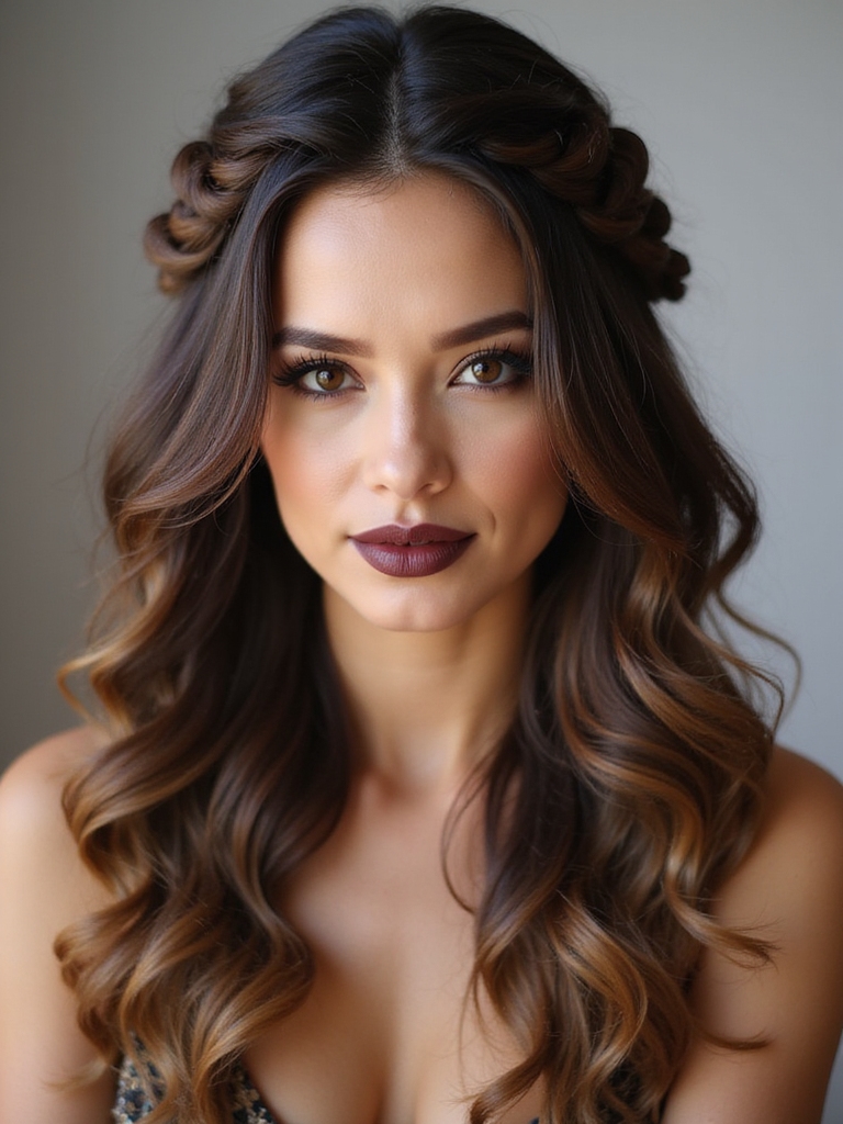 elegant voluminous curly hairstyle
