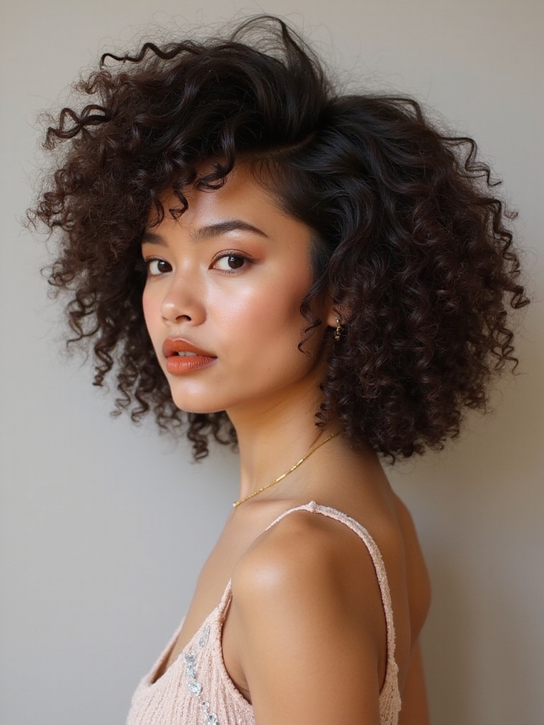 ethereal contrasting lengths hairstyle