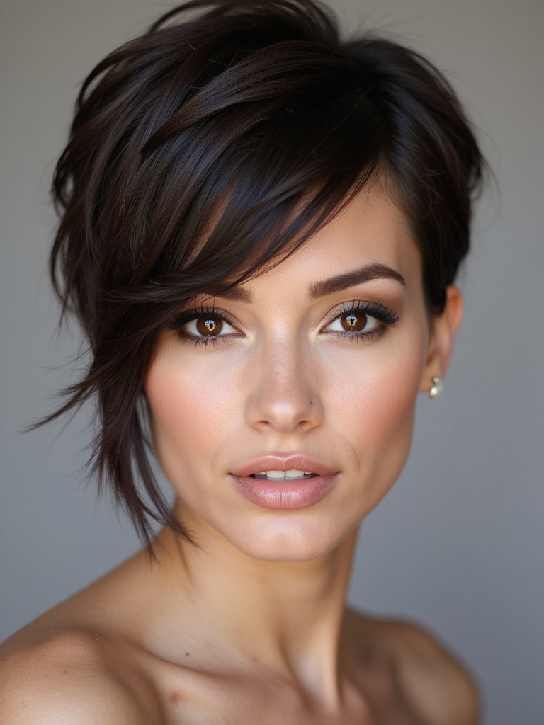 face shapes and long pixie