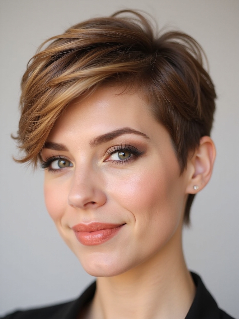 feathered bangs for elegance