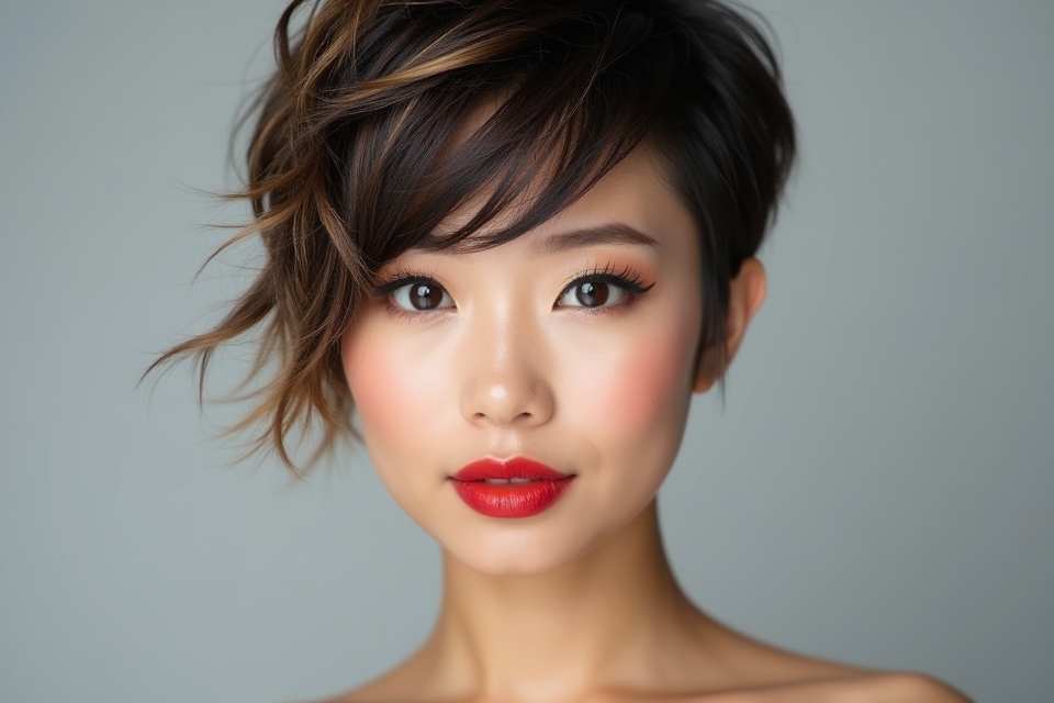 flattering short haircuts round faces