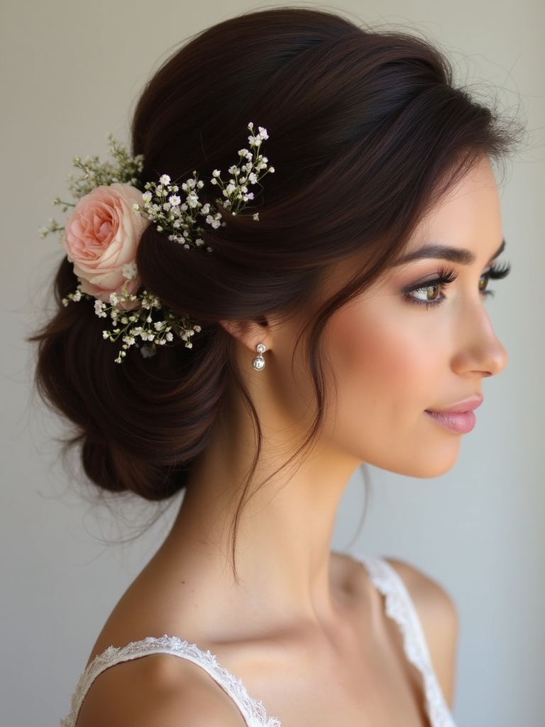 floral accents enhance elegance