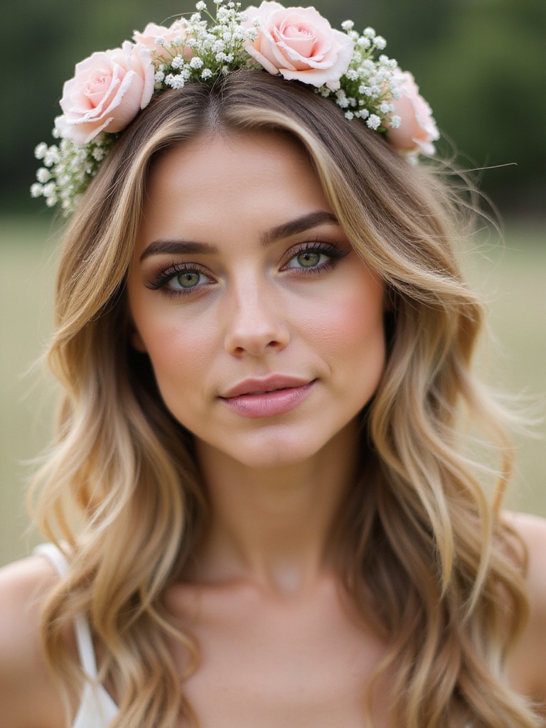 floral crown with waves