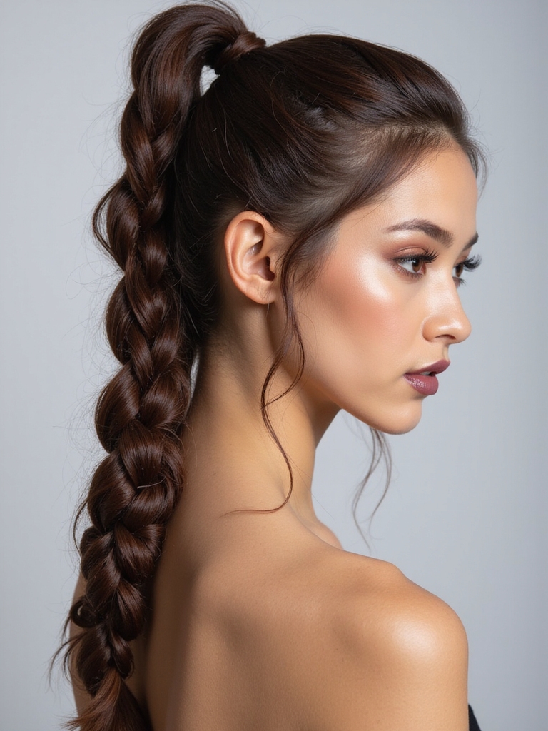 knotted braid ponytail elegance