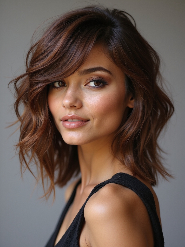 layered shag haircut technique
