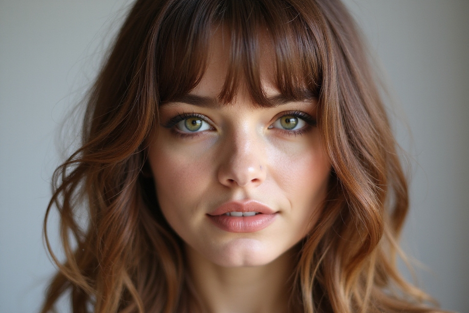 lightweight wispy bangs style