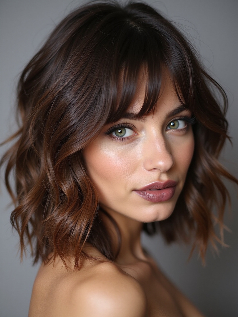 medium length wolf cut