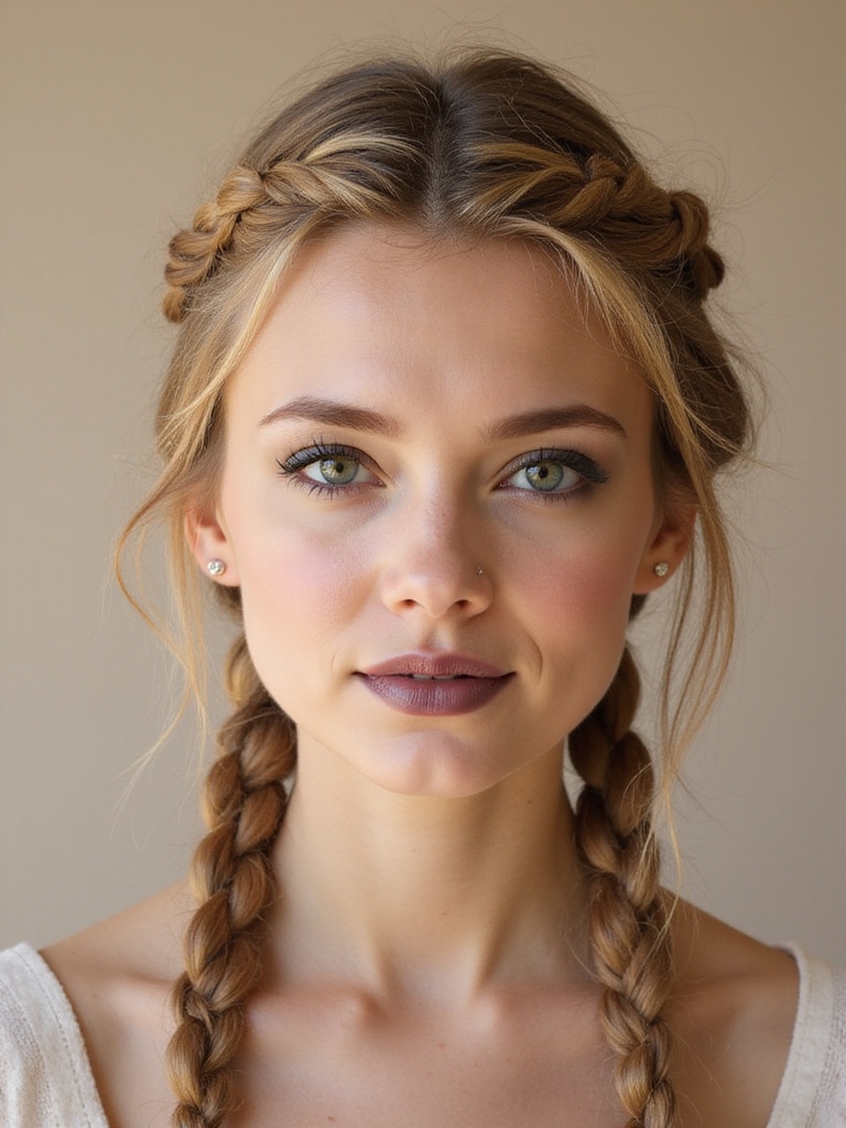 messy chic milkmaid braids