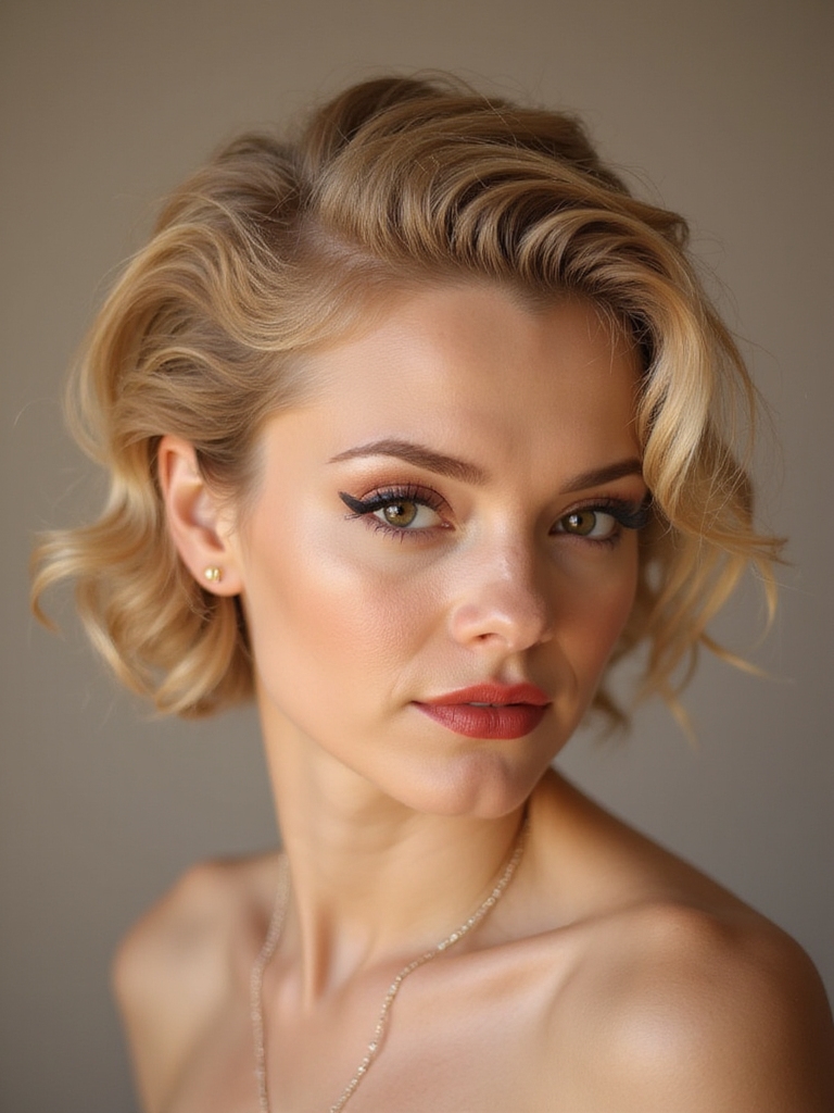 messy chic pin up hairstyle