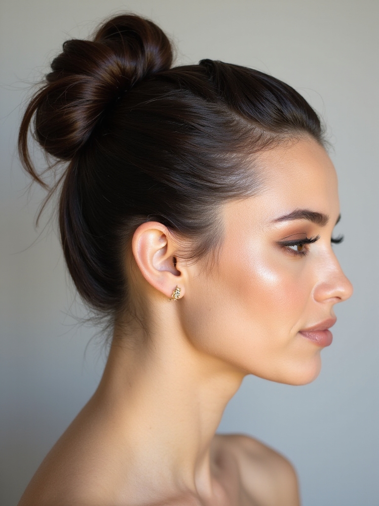 messy sleek bun tutorial