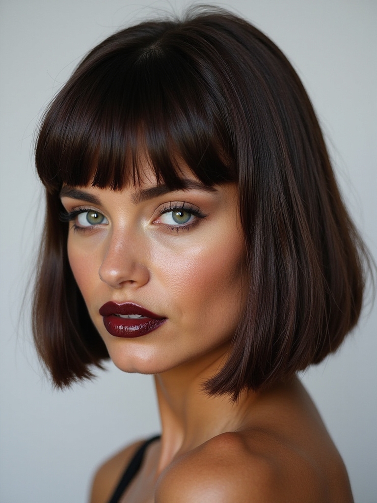 modern bangs enhance classic cuts