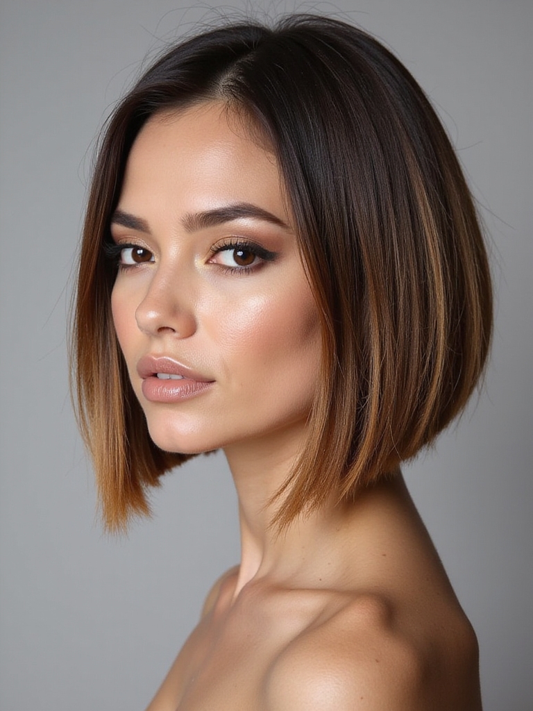 ombre bob color variations