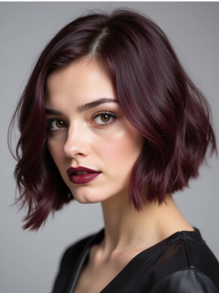 retro bob with bold color
