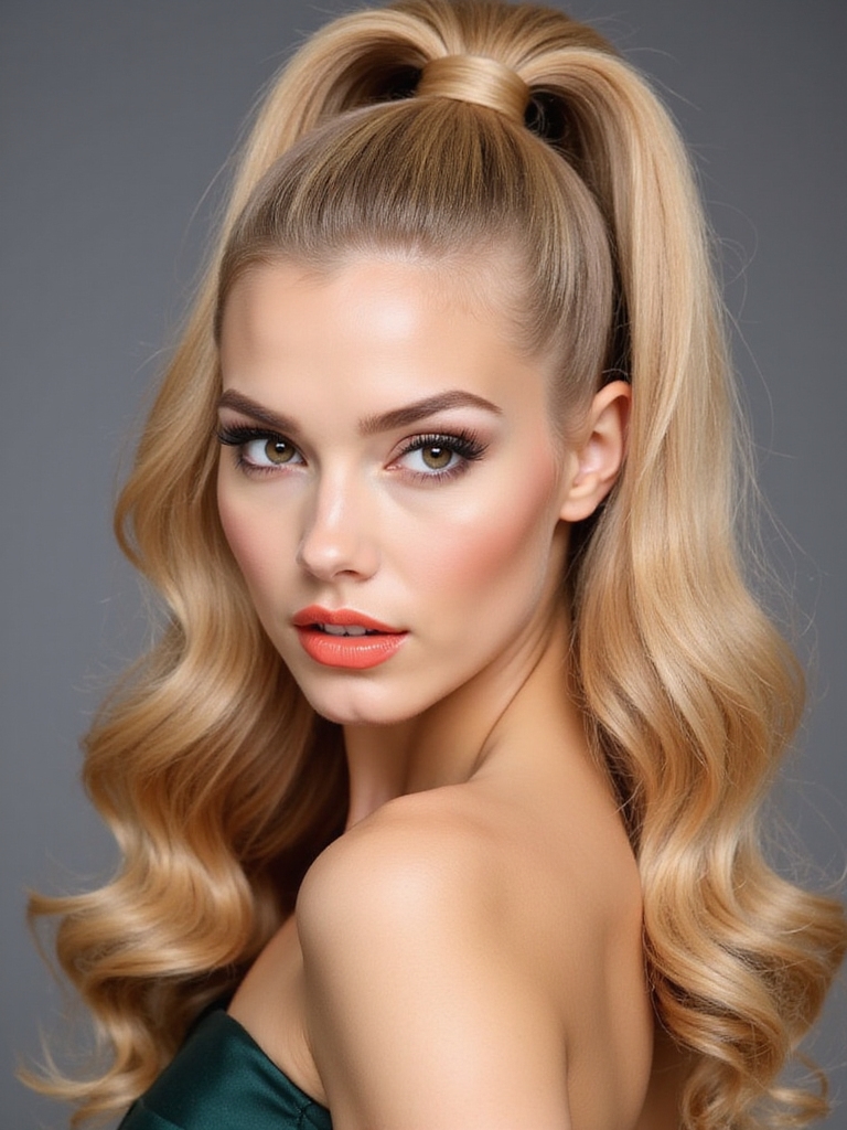 retro high ponytail tutorial