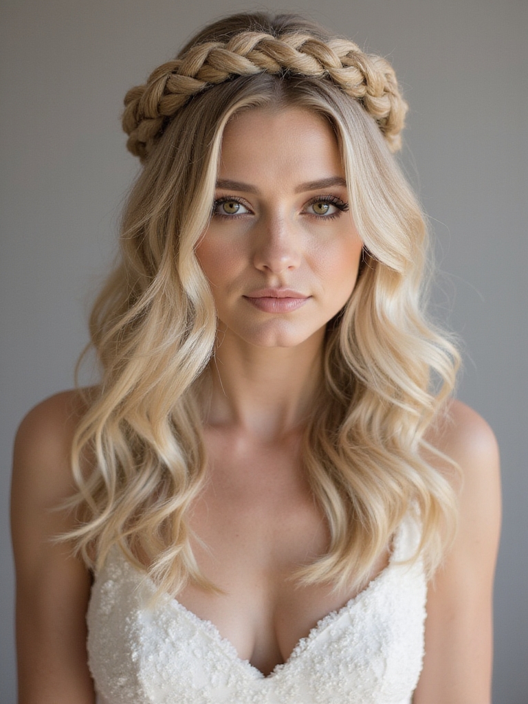 romantic braided crown elegance