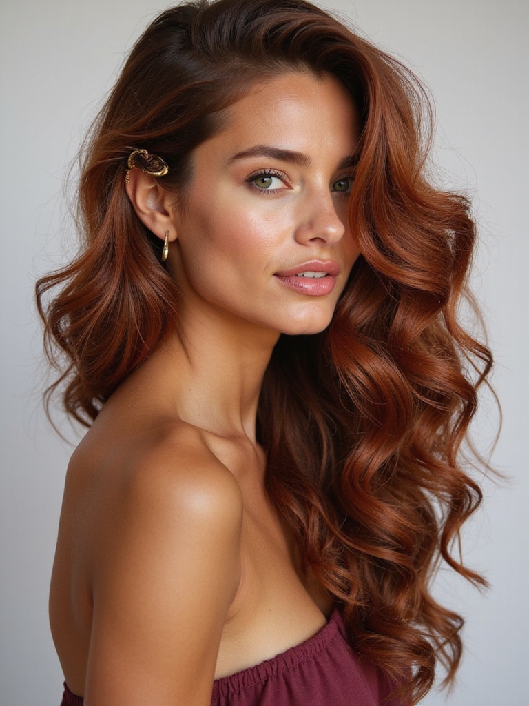 romantic side swept curls tutorial