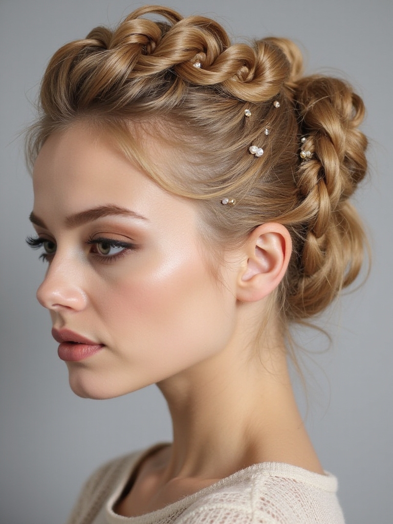 rope braid updo tutorial