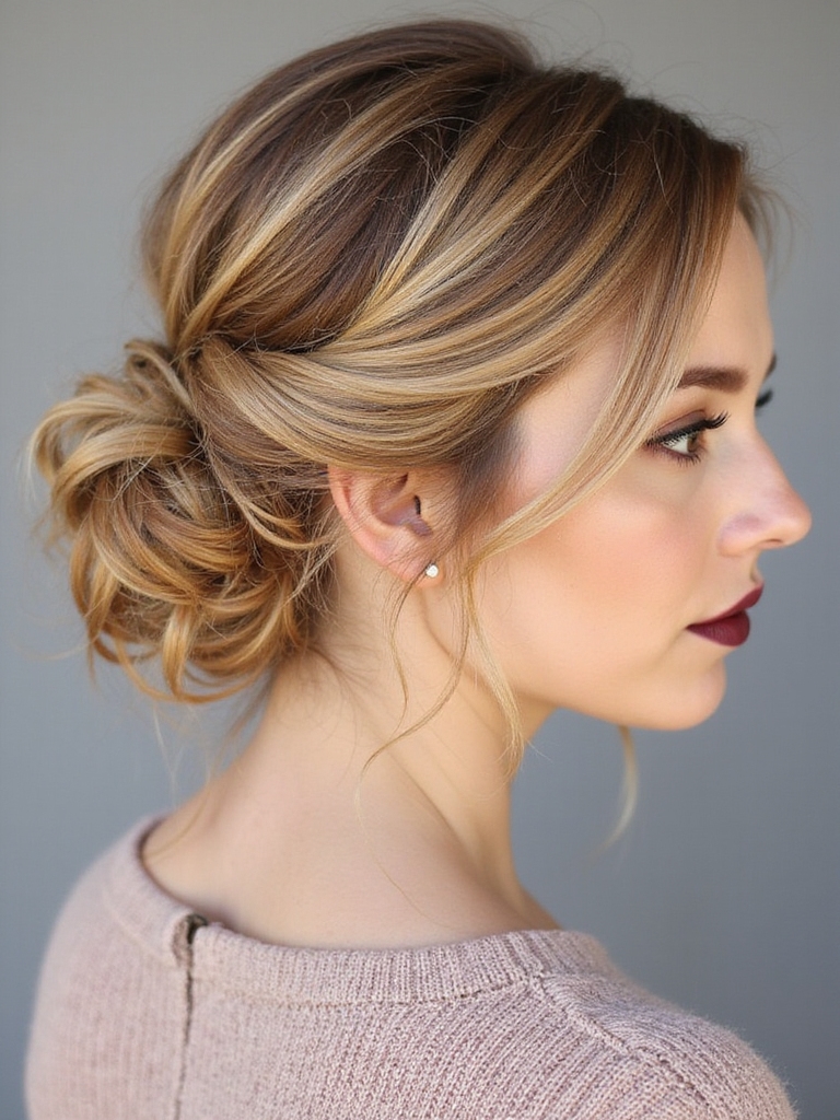 rustic messy chignon tutorial