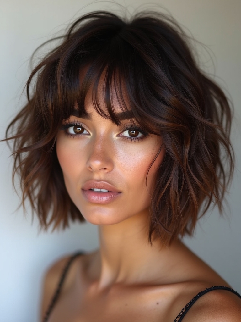 shaggy bob transformation confidence