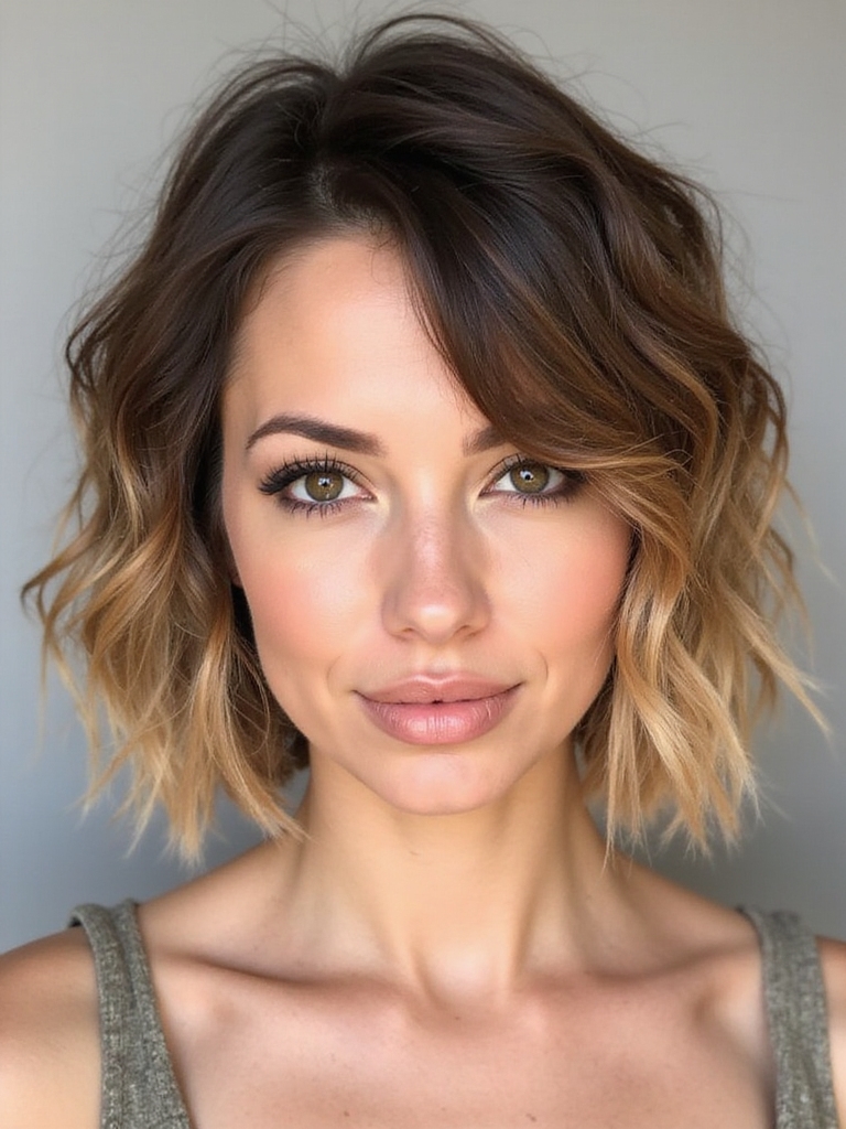 short shag with ombre