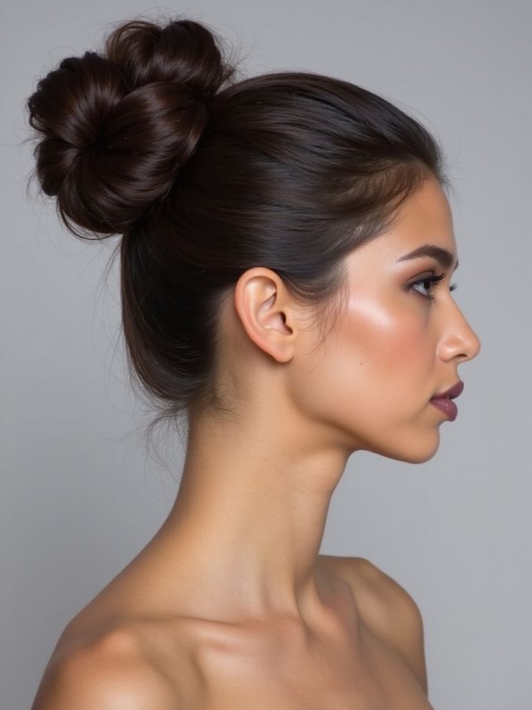 sleek bun hair care