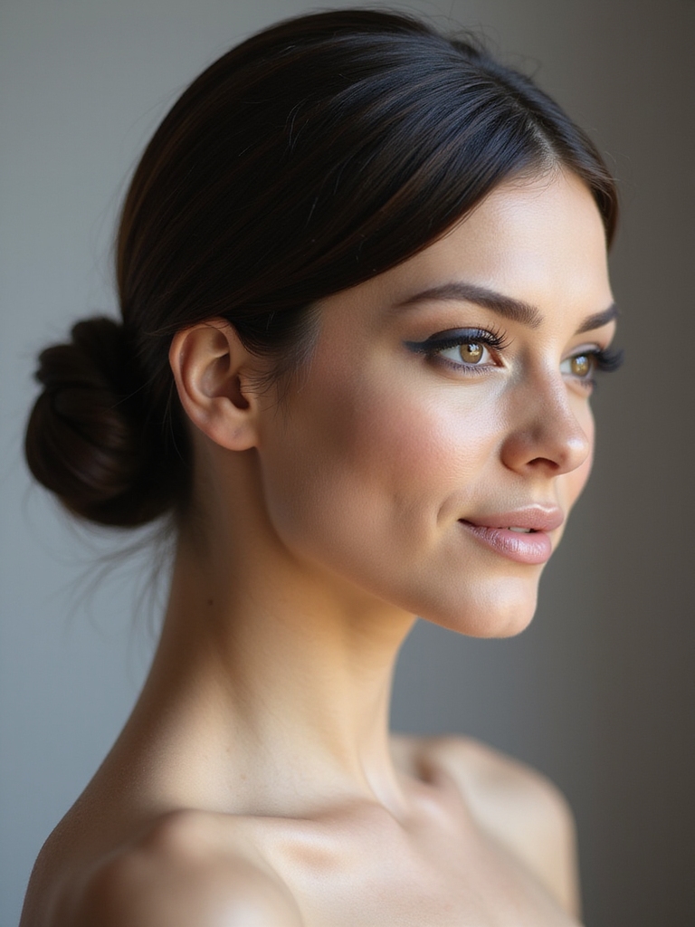 sleek low bun tutorial