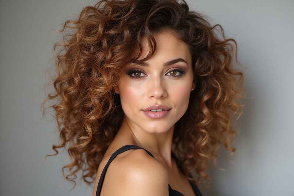 spiral curls with airy ends