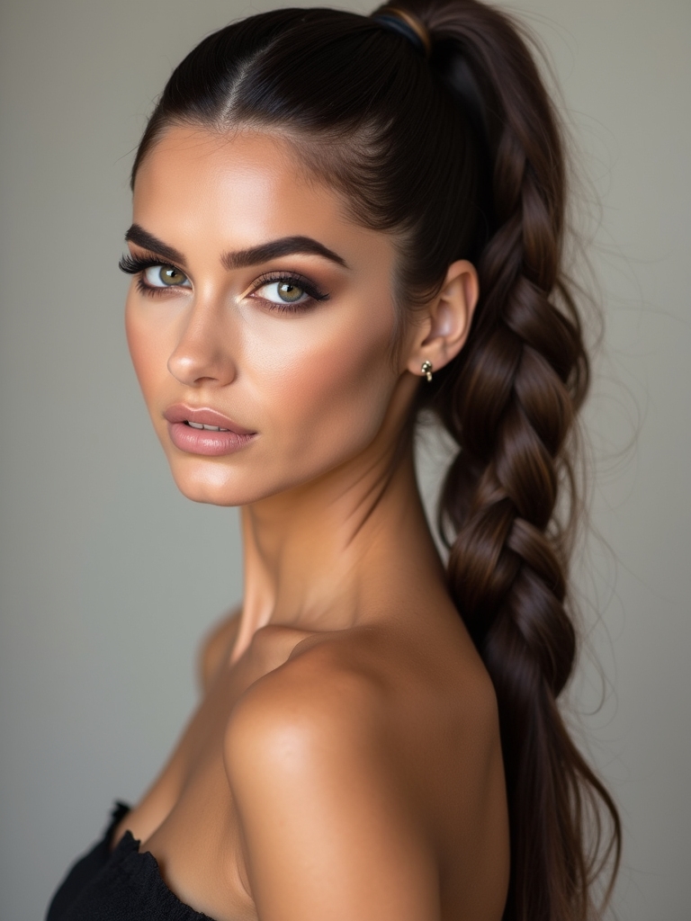 stylish braided ponytail tutorial