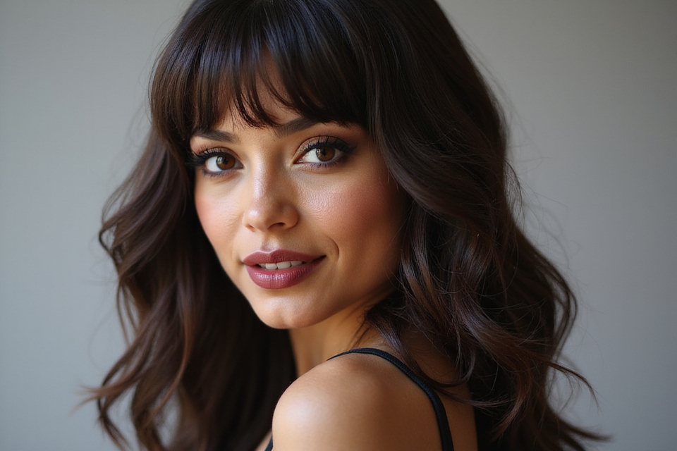 swinging bangs with length