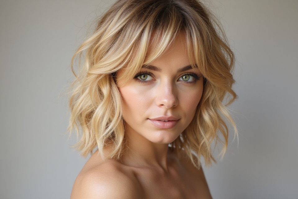 textured short shag hairstyle