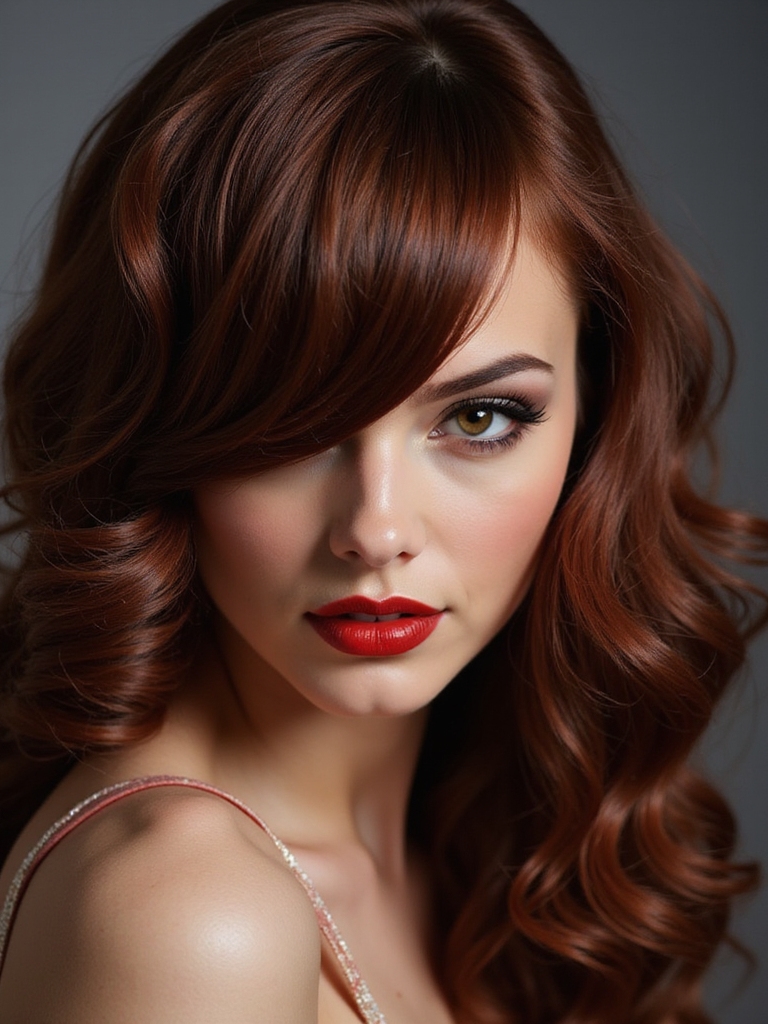 timeless elegance of side bangs