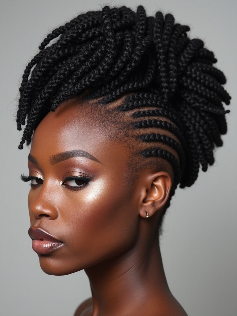 timeless french braid mohawk